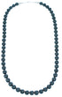 Hematite American Indian Genuine Sterling Silver Bead Necklace RX107850